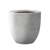 17 In. D round Raw Concrete Modern Planter, Outdoor Flower Pot, Plant Pot with Drainage Hole, Plug for Garden
