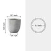 13 In. D round Raw Concrete Modern Planter, Outdoor Flower Pot, Plant Pot with Drainage Hole, Plug for Garden