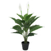30 In. Real Touch White Artificial Peace Lily Plant Spathiphyllum in Pot